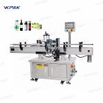 Automatický etiketovací stroj s lineárními nálepkami na kovové plechovky