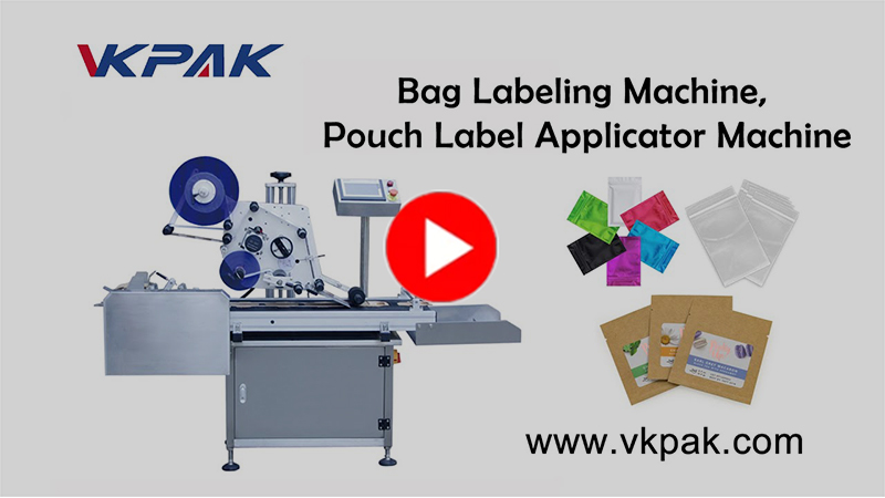 Stroj na etiketování sáčků, stroj na aplikování etiket sáčků