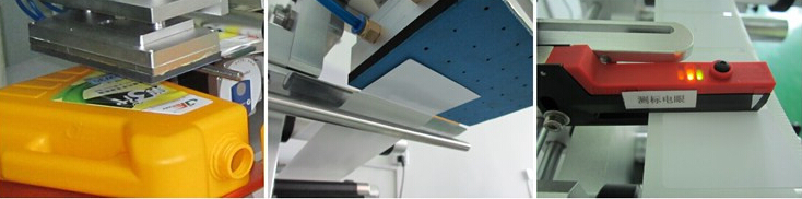 Výtokové sáčky Poloautomatický stroj na označování plastových sáčků na plochý povrch