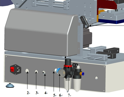 Výtokové sáčky Poloautomatický stroj na označování plastových sáčků na plochý povrch